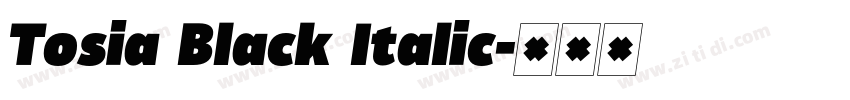 Tosia Black Italic字体转换